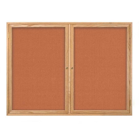 United Visual Products Open Faced Traditional Rounded Corkboard UV643ARC-GOLD-ULTMAR